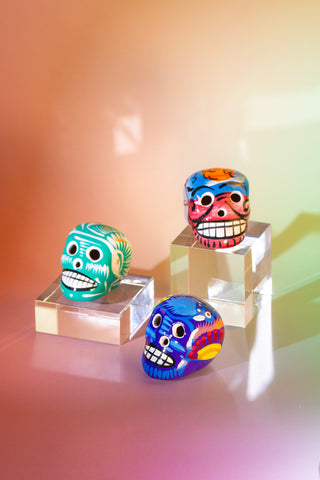 Small Handmade Calavera Ceramic Skull