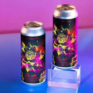 Can of Violet Rumble Stout by Mountain Culture and Karu Distillery